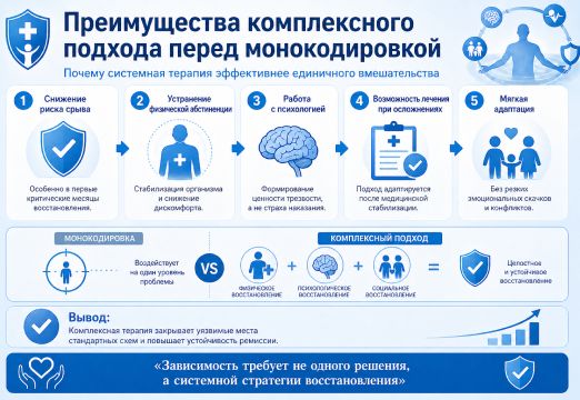 Преимущества комплексного подхода перед монокодировкой инфографика